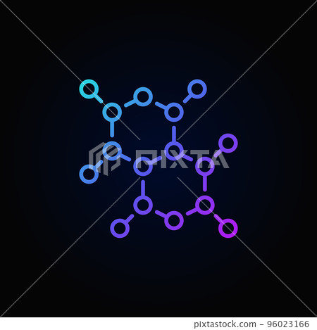 Vector chemical structure colorful abstract linear icon or logo Vector chemical structure colorful abstract linear icon or logo 96023166