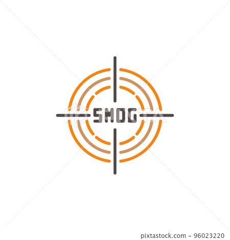 Target with Smog vector concept modern icon or symbol 96023220