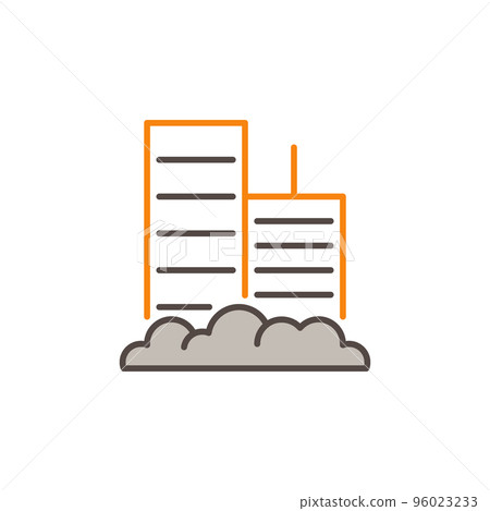 City Buildings and Smog vector colored concept icon City Buildings and Smog vector colored concept icon 96023233