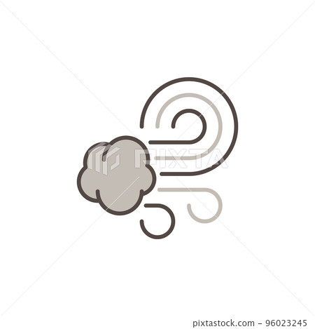 Smog Wind vector concept modern icon or symbol 96023245