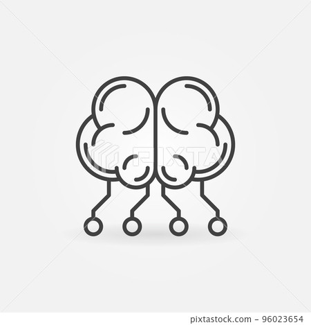 Human Brain Neurons vector concept linear icon or symbol 96023654