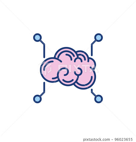 Human Brain vector concept colorful modern icon or logo Human Brain vector concept colorful modern icon or logo 96023655