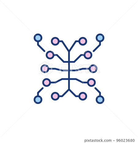 Neural Networks in Brain vector Neuroscience colored icon Neural Networks in Brain vector Neuroscience colored icon 96023680