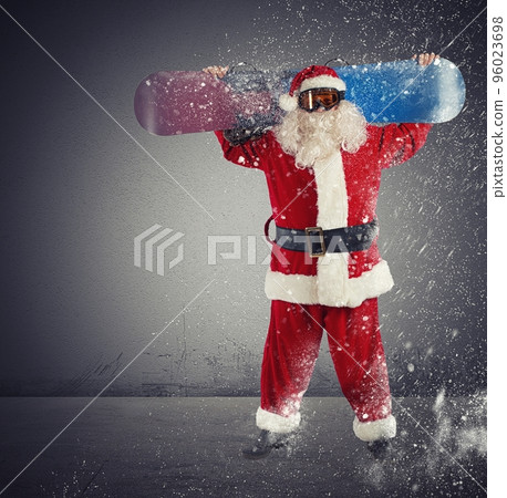 Santaclaus snowboarder 96023698