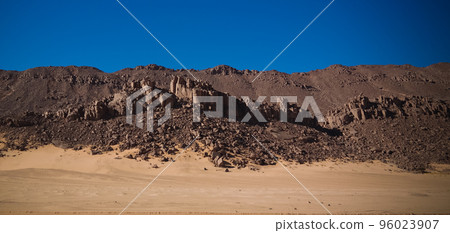 desert landscape El Berdj canyon in Tassili NAjjer National Park, Algeria 96023907