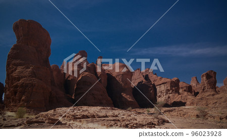 Abstract Rock formation at plateau Ennedi in Terkei valley in Chad Abstract Rock formation at plateau Ennedi in Terkei valley in Chad 96023928