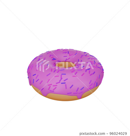 3d rendering of donuts fast food icon 96024029