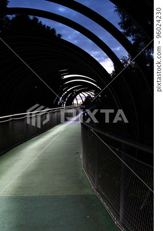 Slinky springs to fame bridge at the Kaisergarten in Oberhausen, Germany Slinky springs to fame bridge at the Kaisergarten in Oberhausen, Germany 96024230
