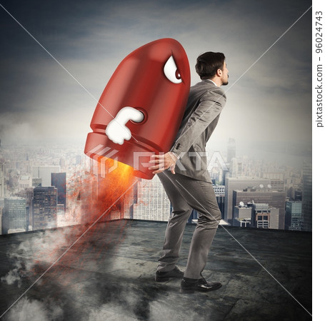 Determination and power businessman Determination and power businessman 96024743
