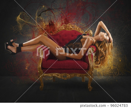 Sensual sparkling woman 96024783