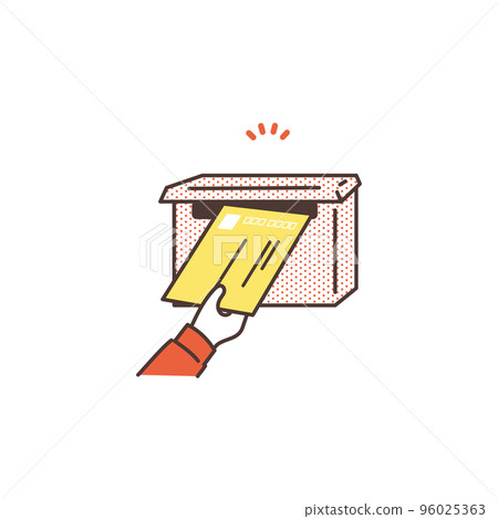 Illustration material of how to post to the post 96025363