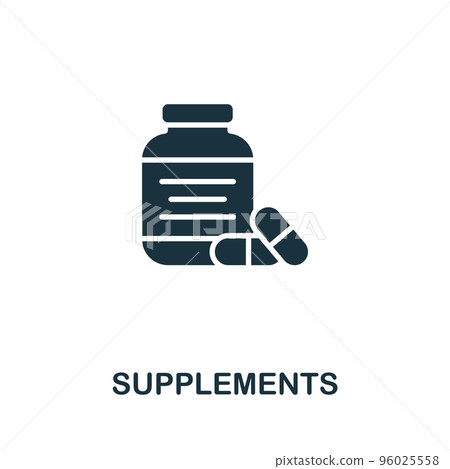 Supplements icon. Monochrome simple Detox Diet icon for templates, web design and infographics 96025558