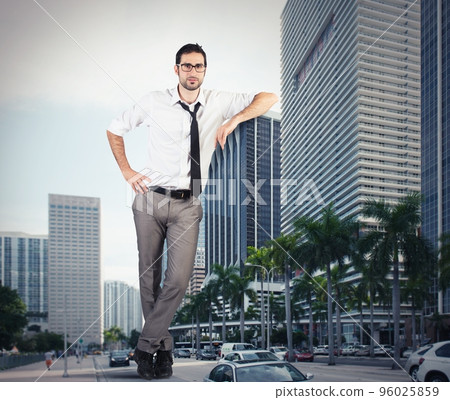 Giant successful businessman 96025859