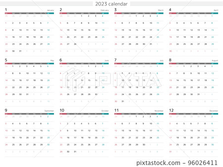 2023 Simple calendar with space for notes 12 months list No holidays 2023 Simple calendar with space for notes 12 months list No holidays 96026411