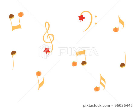 Musical note illustration set (autumn) Musical note illustration set (autumn) 96026445