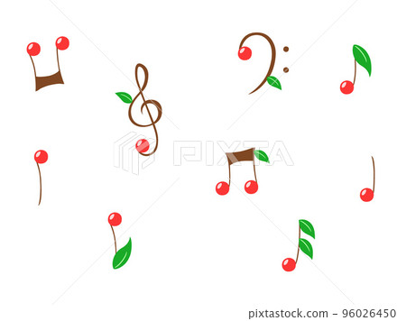 Musical note illustration set (nut) 96026450