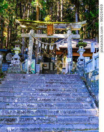 石階和石牌坊(垂直) 石階和石牌坊(垂直) 96026469