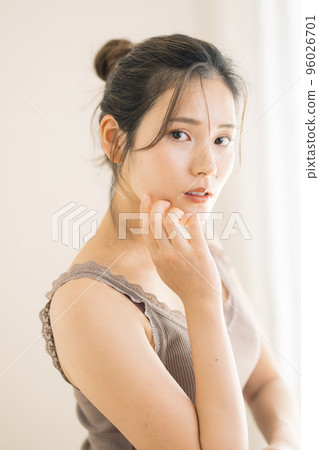 Skin care image, young woman Skin care image, young woman 96026701
