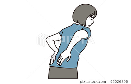 woman suffering from back pain 96026896
