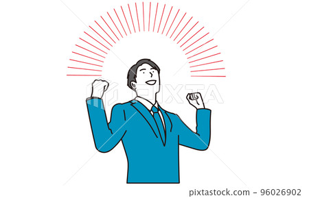 Businessman working hard on job hunting 96026902