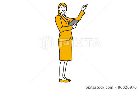 A business woman giving directions 96026976