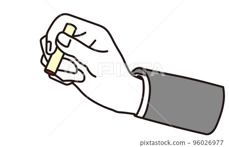 Businessman's hand with a seal Businessman's hand with a seal 96026977