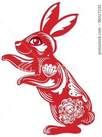 Chinese Lunar New Year Rabbit symbol 2023 Stock Illustration