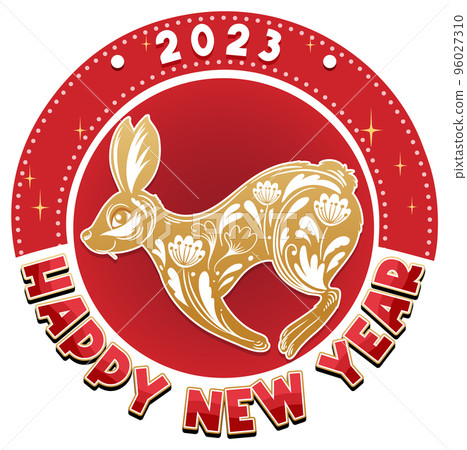 Happy New Year 2023 with cute rabbit Happy New Year 2023 with cute rabbit 96027310