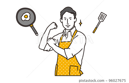 A man who is motivated to cook 96027675