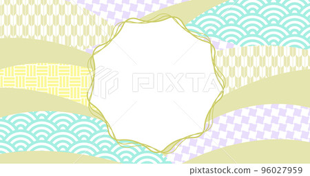 Fashionable Japanese modern Japanese pattern background vector illustration material 96027959