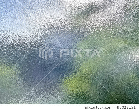Plants seen through uneven glass 96028151