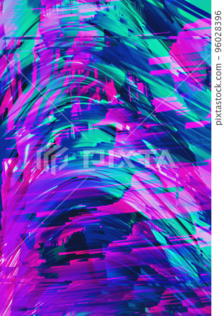 Motion Glitch Multicolored Distorted textured psychedelic background 96028396
