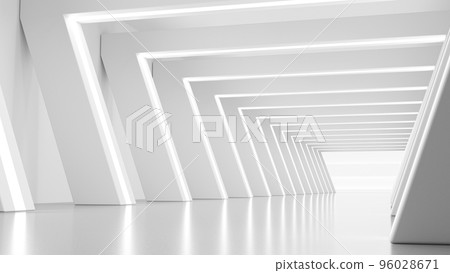 White futuristic tunnel White futuristic tunnel 96028671