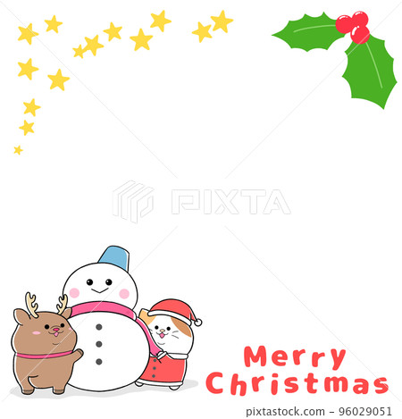 Yurukawa Calico Cat Santa and Snowman (1:1)① 96029051