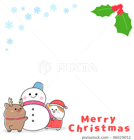 Yurukawa Calico Cat Santa and Snowman (1:1)② 96029052