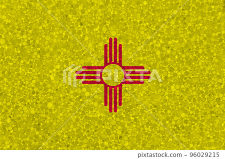 Flag of New Mexico on styrofoam texture Flag of New Mexico on styrofoam texture 96029215