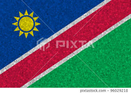 Flag of Namibia on styrofoam texture Flag of Namibia on styrofoam texture 96029218