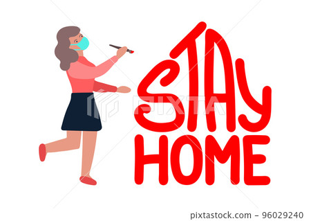 Stay home concept Stay home concept 96029240
