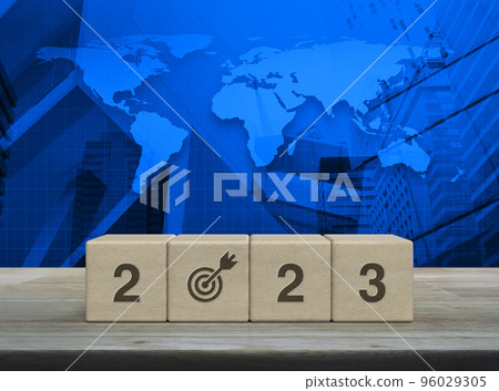 Happy new year 2023 success concept, Elements of this image furnished by NASA 96029305