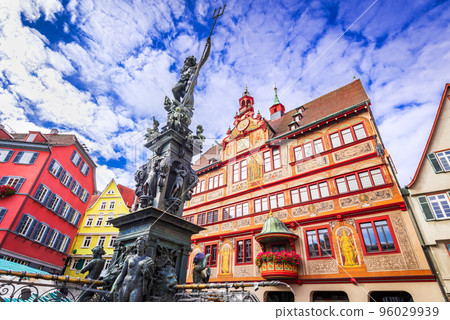 Tubingen, Germany. Colorful scenic small german town, Baden-Wurttemberg 96029939