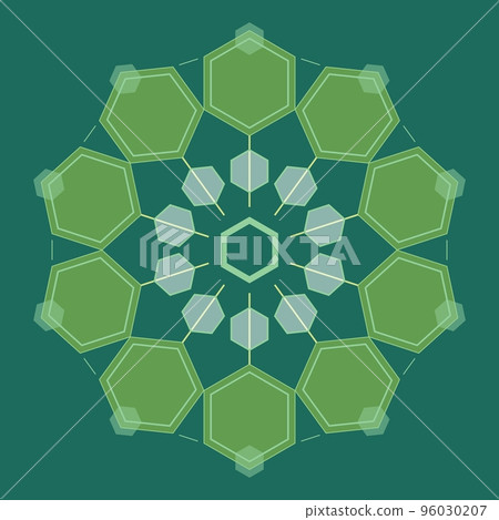 Business ecosystem organisation hexagone diagram scheme template 96030207