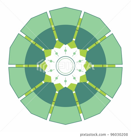 Business ecosystem organisation hexagone diagram scheme template 96030208