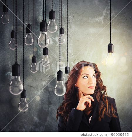 Brilliant idea among many ideas Brilliant idea among many ideas 96030425