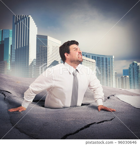 Businessman sinks into despair 96030646
