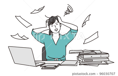 business woman worried about work 96030707