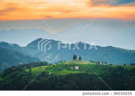 Sveti Tomaz, Slovenia - Sunrise Saint Thomas church, Skofja Loka 96030859