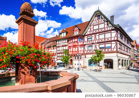 Tauberbischofsheim, Baden Wurttemberg. Romantic Road beautiful city in Germany. Tauberbischofsheim, Baden Wurttemberg. Romantic Road beautiful city in Germany. 96030867