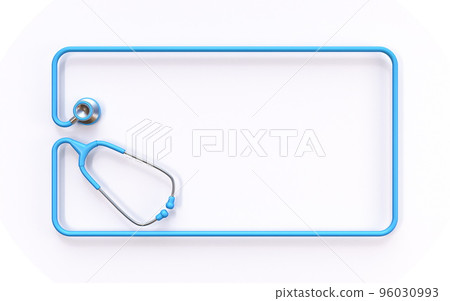 Rectangular horizontal stethoscope frame 3D Rectangular horizontal stethoscope frame 3D 96030993