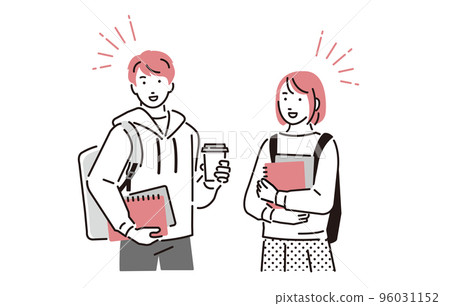 Male and female college students 96031152