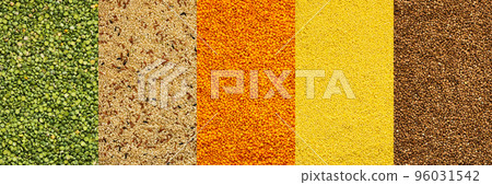 Various grain cereals banner Various grain cereals banner 96031542